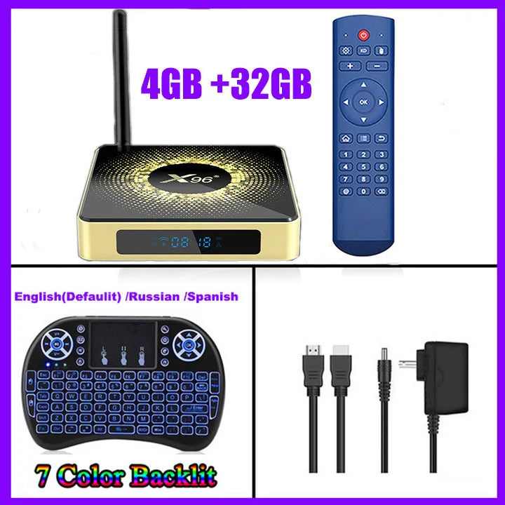 TV Box Android 11 X96 X10 DDR4 8GB RAM 64GB