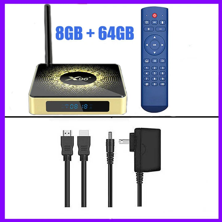 TV Box Android 11 X96 X10 DDR4 8GB RAM 64GB